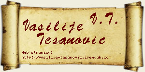 Vasilije Tešanović vizit kartica